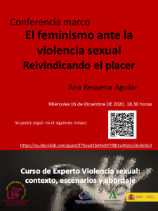 Conferencia El feminismo ante la violencia sexual